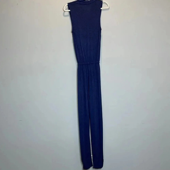 Max Studio Blue sleeveless Jumpsuit - Picture 8 of 9